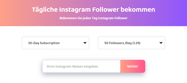 Tägliche Instagram Follower bekommen